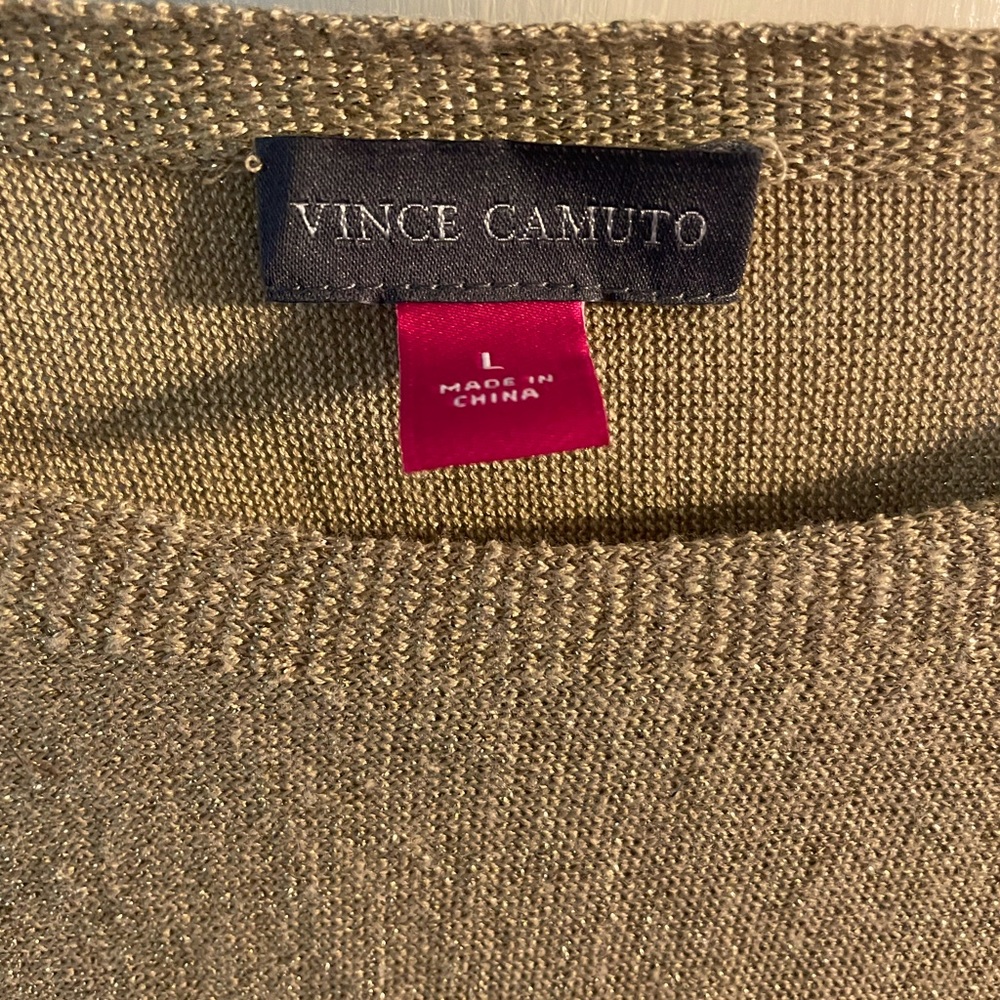 Vince Camuto Lightweight Sweater Gold Sz Large